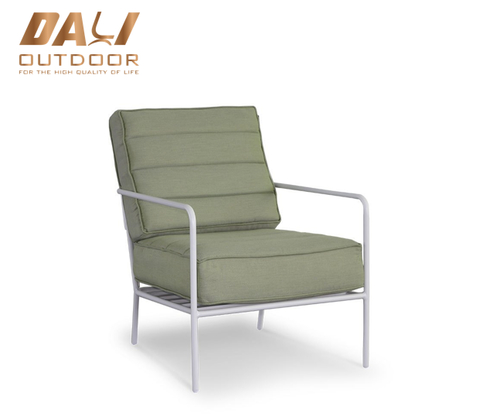 Sofá moderno de aluminio con silla individual